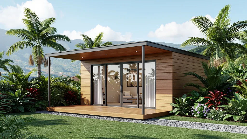 Déclaration préalable à La Réunion — perspective 3D illustrative